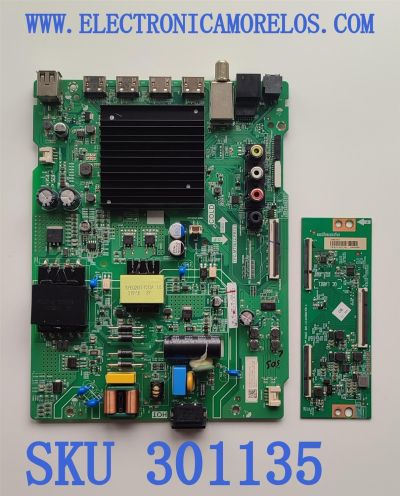 KIT DE TARJETAS PARA TV TOSHIBA·FIRE TV 4K·UHD·HDR / NUMERO DE PARTE 302838 / TPD.MT9612.PB751 / 302837 / 50C350U(0002) / T-CON 296303 / RSAG7.820.11133/ROH / 304380 / PANEL HD500Y1U51-T0L2K2/GM/CKD3A/ROH / T500QVN03.7 / MODELO 50C350KU 50C350U